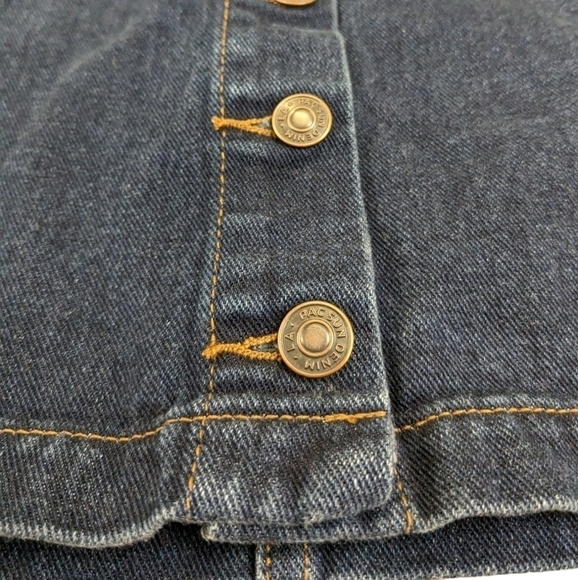 PAC Sun Pacific Sunwear Women's 27 Short Denim Button Down Mini Skirt Y2KCORE - Picture 12 of 13